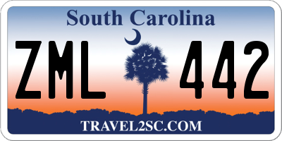 SC license plate ZML442