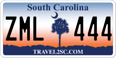 SC license plate ZML444