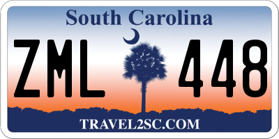 SC license plate ZML448