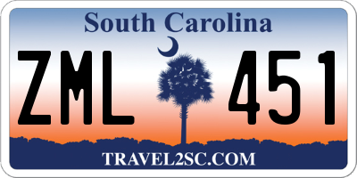 SC license plate ZML451