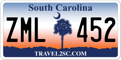 SC license plate ZML452