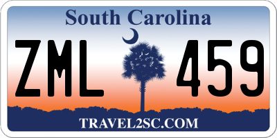 SC license plate ZML459