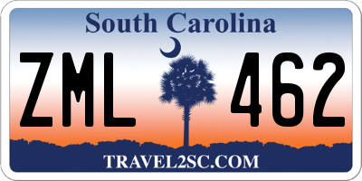 SC license plate ZML462