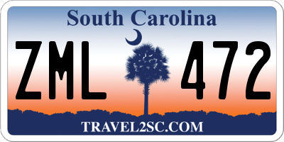 SC license plate ZML472