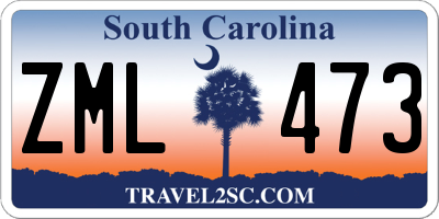 SC license plate ZML473