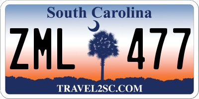 SC license plate ZML477