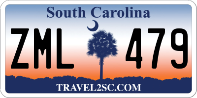 SC license plate ZML479