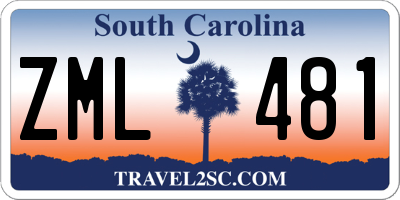 SC license plate ZML481