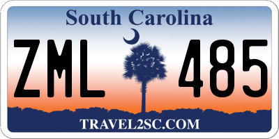 SC license plate ZML485
