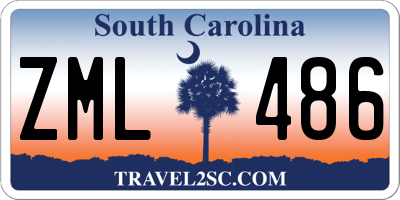 SC license plate ZML486