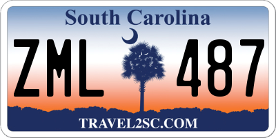 SC license plate ZML487