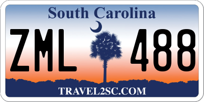 SC license plate ZML488