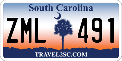 SC license plate ZML491