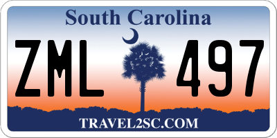 SC license plate ZML497