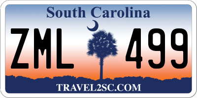 SC license plate ZML499