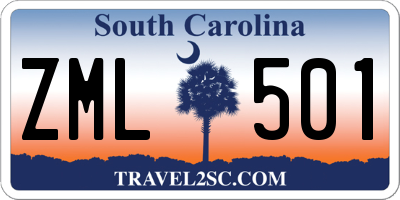 SC license plate ZML501