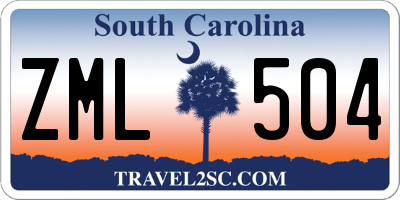 SC license plate ZML504