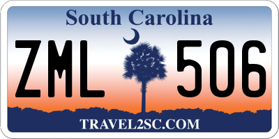 SC license plate ZML506