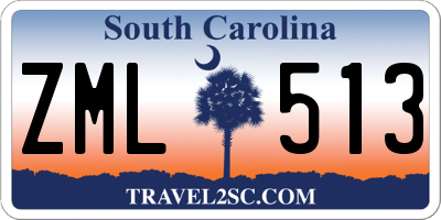 SC license plate ZML513