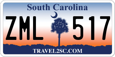 SC license plate ZML517