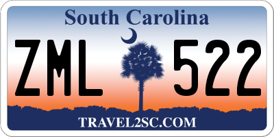 SC license plate ZML522