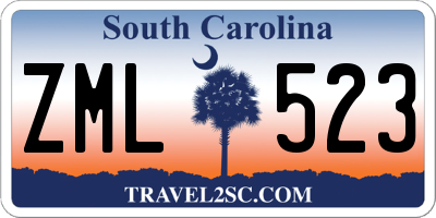 SC license plate ZML523