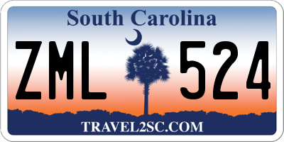 SC license plate ZML524