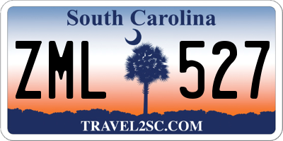 SC license plate ZML527