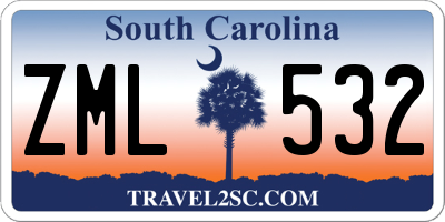 SC license plate ZML532