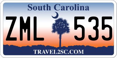 SC license plate ZML535
