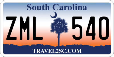SC license plate ZML540