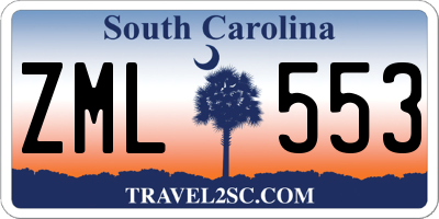 SC license plate ZML553