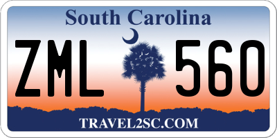 SC license plate ZML560