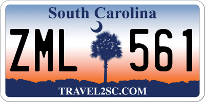 SC license plate ZML561