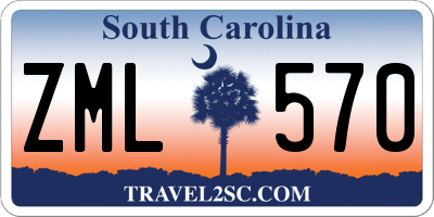 SC license plate ZML570