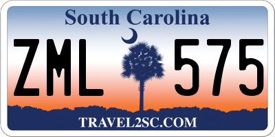 SC license plate ZML575