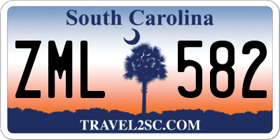 SC license plate ZML582