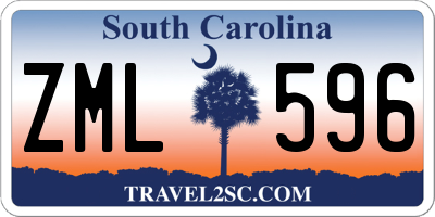 SC license plate ZML596