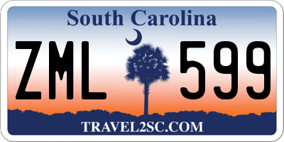 SC license plate ZML599