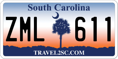 SC license plate ZML611