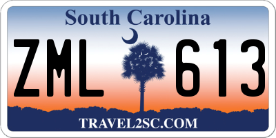 SC license plate ZML613