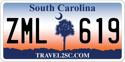SC license plate ZML619