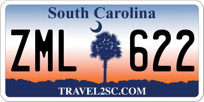 SC license plate ZML622