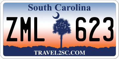 SC license plate ZML623