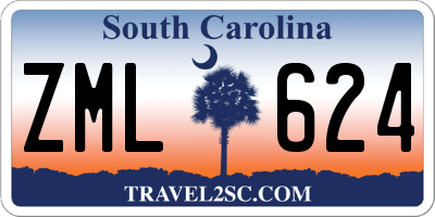 SC license plate ZML624