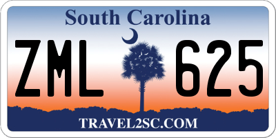 SC license plate ZML625