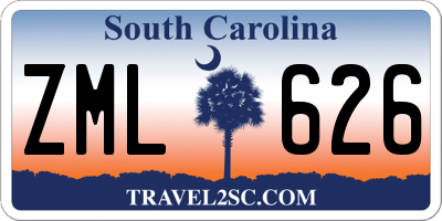SC license plate ZML626