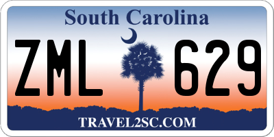 SC license plate ZML629