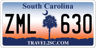 SC license plate ZML630
