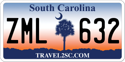 SC license plate ZML632